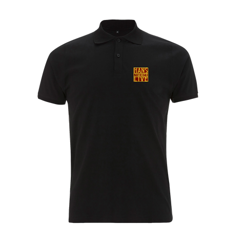 EMBROIDERED LOGO BLACK POLO SHIRT